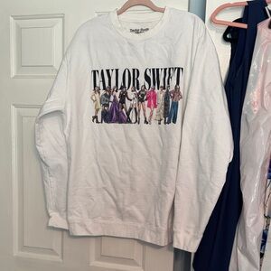 Taylor Swift Graphic White Women's Sweater - Midnight’s Era